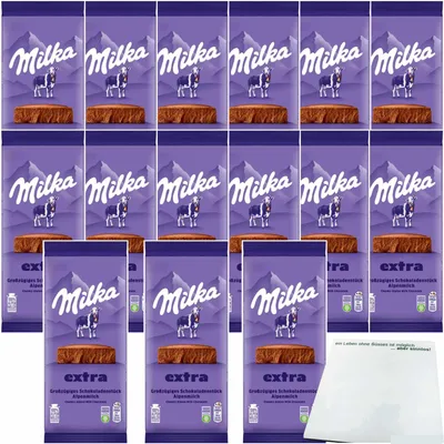 Produktbild von Milka Extra Alpenmilch Vollmilch Schokolade (15x190g Tafel) VPE + usy Block