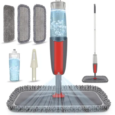 Image de Serpillère microfibre avec pulvérisateur pour le nettoyage des sols