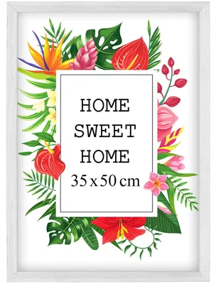 Obrázek produktu pro Rám na obrázky MG Design, bílý, 35 x 50 cm – vyrobený z pravého dřeva s akrylovým sklem, určený k zavěšení i k postavení, vhodný pro fotografie, plakáty a puzzle