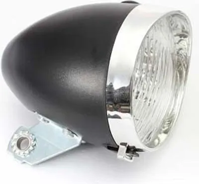 Zdjęcie produktu dla Lampka przednia rowerowa w stylu retro z uchwytem Superjasny reflektor rowerowy 3 LED Światła rowerowe do jazdy nocnej Czarny