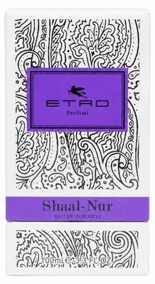 Produktbild von Etro Shaal Nur, Unisex, 100 ml, Bergamotte, Grapefruit, Zitrone, Petitgrain, Karo Karounde, Orangenblüte, Pfeffer, Rose, Bernstein, Zedernholz, Weihrauch, Moschus, Opoponax, Patschuli, Vetiver, Spray