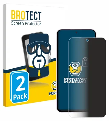 A product packaging box for a screen protector, with a depiction of a smartphone and the screen protector itself.