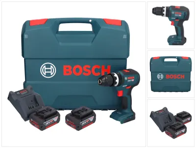 Produktbild von Bosch GSB 18V-55 Professional Akku Schlagbohrschrauber 18 V 55 Nm Brushless + 2x Akku 4,0 Ah + Ladegerät + Koffer