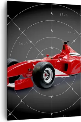 Produktbild von Bild auf Leinwand - Leinwandbild - Einteilig - Formel F1 Auto Geschwindigkeit - 70x100cm - Wand Bild - Wandbilder - Leinwanddruck - Wanddekoration - Leinwand bilder - Wandbild - PA70x100-2255