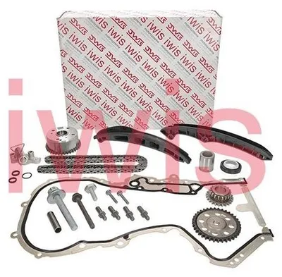 Image de iwis Motorsysteme 73566Kit de chaîne de distribution Chaîne de distribution pour VW Golf V berline (1K1), Polo berline (6R1, 6C1), TOURAN (1T1, 1T2) et TIGUAN (5N)
