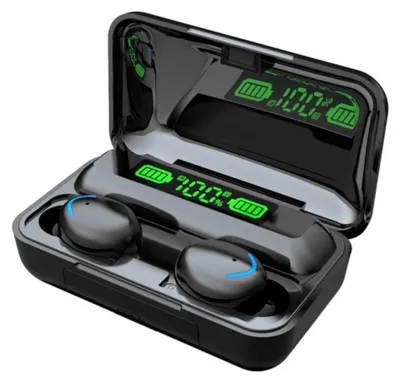 Obrázek produktu pro Bezdrátová sluchátka F9-5 s powerbankou o kapacitě 2200 mAh, vodotěsná, černá
