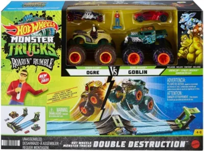 Obrázok produktu pre Mattel Hot Wheels Monster Trucks Roarin Rumble Double Destruction