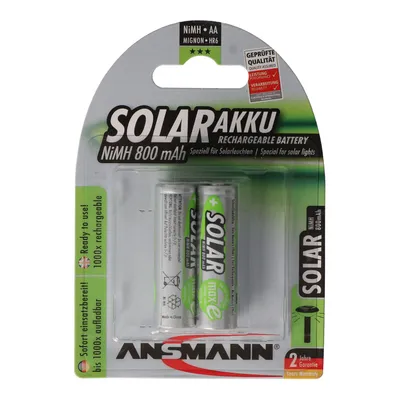 Obrázek produktu pro Ansmann 5035513, Dobíjecí baterie, AA, Nikl-metal hydridová (NiMH), 1,2 V, 2 kusů, 800 mAh