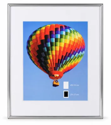 Produktbild von Ideal Life Kunststoff Bilderrahmen Wanddeko Collage Poster Bilder Foto Rahmen - Farbe: Silber | Format: 40x50