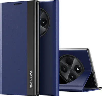 Produktbild von Hülle für Xiaomi Redmi 14C Kunstleder Klapphülle Schutzhülle mit Standfunktion Navy blau