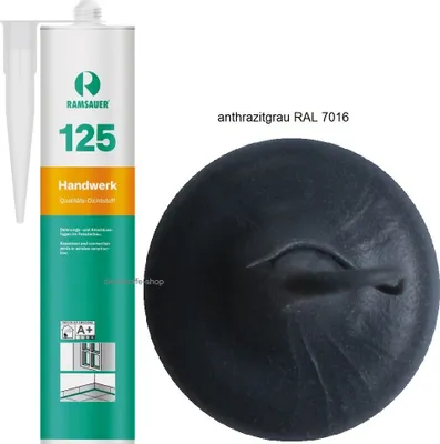 Produktbild von Ramsauer 125 Handwerk 1K Silikon Dichtstoff 310ml Kartusche anthrazitgrau RAL 7016