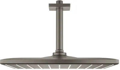A ceiling-mounted shower head.