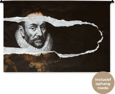 Produktbild von MuchoWow® Wandteppich Wandbehang Wilhelm von Oranien - Alte Meister - Adriaen Thomasz 120x80 cm Tapisserie Dekoration Wandtuch - Wanddekorationen - Wandtücher