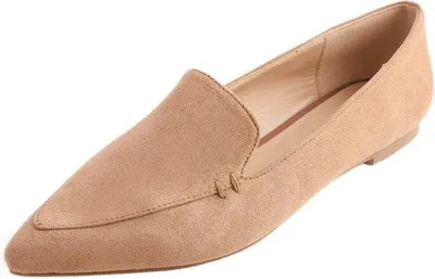 Imagen del producto de Zapatillas de ballet brillantes para mujer, diseño puntiagudo, cómodas