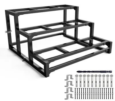 Treppenwangen-Set, 3 Stufen, Stahl, 100 cm Breite