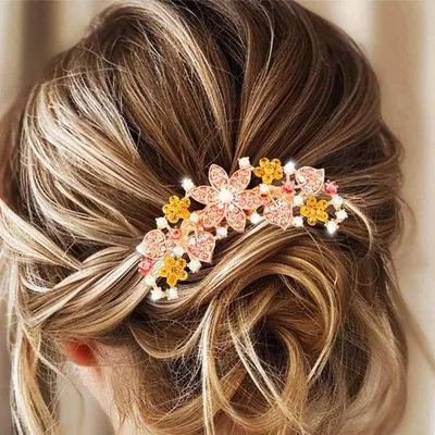 Produktbild von Elegantes Kristall Haar Accessoire Champagnerfarben für Frauen