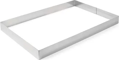 Produktbild von Rechteckiger Backrand aus Edelstahl 385x285x50mm Hendi 512418