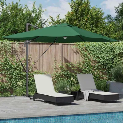 Immagine prodotto di Maison Exclusive - Ombrellone, colore verde, dimensioni 351 x 250 x 253 cm, realizzato in poliestere e alluminio
