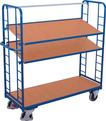 Produktbild von Etagenwagen mit 3 Böden 400 kg Typ L + EasySTOP