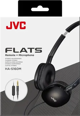 Obrázek produktu pro JVC HA-S160M, Kabel, Hovory/hudba, 12 - 24000 Hz, 66 g, Sluchátka s mikrofonem, Černá