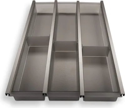 Produktbild von SOTECH Cuisio Besteckeinsatz transluzent grau 473 x 295-320 x 55 mm für 40 cm Schrankbreite