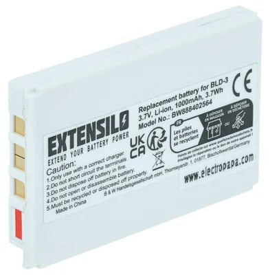Produktbild von EXTENSILO Akku kompatibel mit Nokia 6560, 6225, 3205I, 6585, 6200, 3205, 6220, 3200, 2100, 3300 Handy Smartphone Telefon (1000 mAh, 3,7 V, Li-Ion)