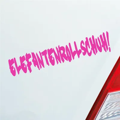 Produktbild von Auto Aufkleber Elefantenrollschuh Elefant Schuh Zubehör 20x4 cm Pink Sticker Heckscheibenaufkleber