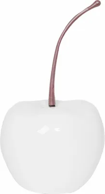 Produktbild von Deko-Kirsche in Weiß aus robustem Fiberglas, Größe XS - E2214-S1-W