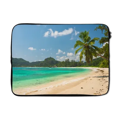 Produktbild von MuchoWow® Laptop Hülle 14 ZollTropisch - Wasser - Blau Laptoptasche - Laptoptasche - Stoßsicher - Schutzhaube
