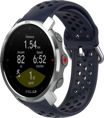 Produktbild von Strap-it Polar Grit X Silikonarmband mit Löchern (Dunkelblau)