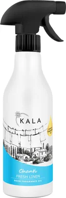 Produktbild von KALA - Lufterfrischer Duftölspray CHANTI, Raumspray mit Geruchsneutralisation, Raumduft Spray Hält bis zu 48h, Air Freshener mit Aktiv Neutralisator - Duft Fresh Linen, 500ml