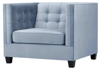 Produktbild von Blauer Chesterfield Sessel Wohnzimmer Textil Stoff Kreative Möbel Modern Blau