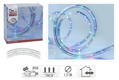Image de Světelný řetěz Vánoční LED světelná hadice 288 LED vícebarevná 12m