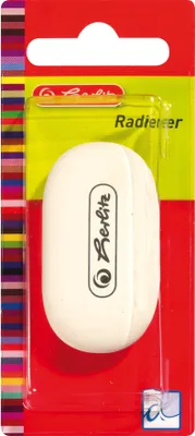 Immagine prodotto di Herlitz Radierer Speckgummi oval für Graphit weiß Blister