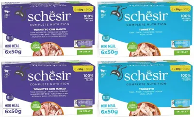 Produktbild von SCHESIR in jelly Tuna with beef  - nassfutter für Katzen - 6 x 50 g