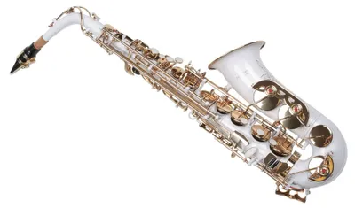 Produktbild von Karl Glaser Alt Saxophon, weiß/gold, mit Koffer
