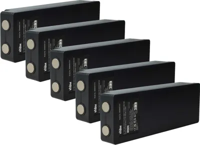 Produktbild von vhbw 5x Akku Ersatz für Scanreco RSC7220 für Industrie-Funkfernsteuerung Fernbedienung (1500 mAh, 7,2 V, NiMH) - Schwarz