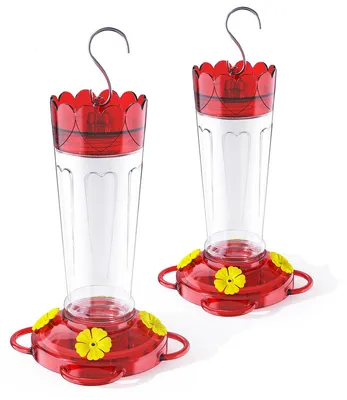 Produktbild von 2 Kolibri Vögel-Futterspender – Aus Kunststoff, 400 ml, Auslaufsicher, Zum Aufhängen im Freien