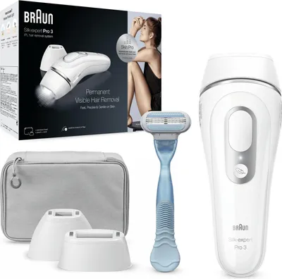 Image de Braun Silk-expert Pro Silk expert Pro 3 PL3121 Lumière pulsée Argent, Blanc