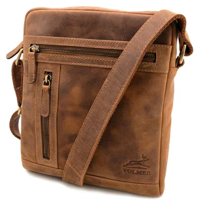 Image de Sac bandoulière 100% cuir véritable - Sac de voyage et sac à main pour hommes et femmes