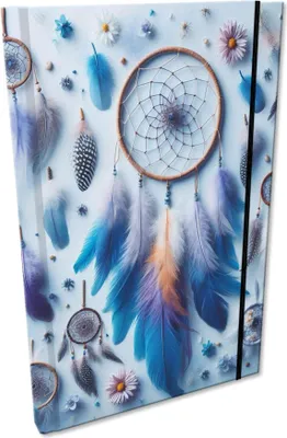 Produktbild von Notes A5 kratka z gumką Soft Touch Łapacze Snów Blue