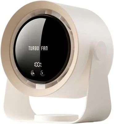 Image de Mini ventilateur de bureau rechargeable - Ventilateur USB avec indicateur LED - 5 vitesses réglables - Idéal pour chambre, bureau, chambre d'étudiant - Noir