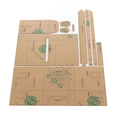 Obrázek produktu pro Craft Akryl vzor šablony,Akryl šablona kůže vzor,Peněženka kůže akryl šablony,Akryl peněženka vzor šablony,Akryl kůže šablony,Peněženka vzor průhledné akryl