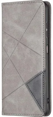 Produktbild von Mobigear Rhombus Slim Klapphülle für Nokia G11 - 2 Kartenfächer mit Standfunktion Kunstleder Grau