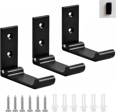Produktbild von 3 Stück Faltbare Wandhalter 90 Grad Klappbar Aluminium Handtuch- und Kleiderhalter