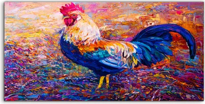 Produktbild von Coloray Canvas 120x60  Wandbild Leinwand Bilder Deko Hühnerfarm Lackieren von Hähnchen