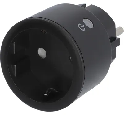 Produktbild von UNITEC WIFI Zwischenstecker Indoor, WLAN Smart Steckdose, mit Timer und Zeitschaltuhr, Sprachsteuerung und App, IP20, 1 Stück, Schwarz