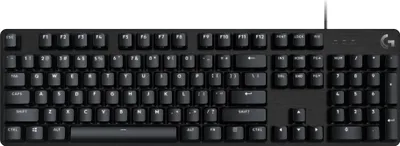 A black Logitech G G413 SE mechanical keyboard is shown from a front-facing, slightly elevated angle against a white background.
