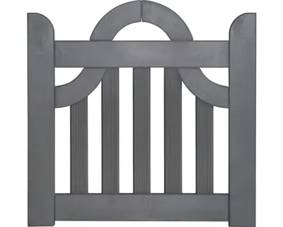 Produktbild von Einzeltor Konsta Bogen ohne Schloßfräsung 100 x 95 cm basaltgrau