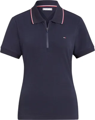 Produktbild von Tommy Hilfiger Damen Poloshirt CAMDEN ZIP desert sky, Größe:XL
